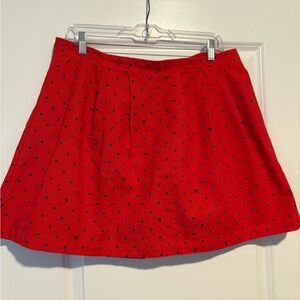 Oh My Disney! Red and Black Mickey Polka Dot Skirt with pockets